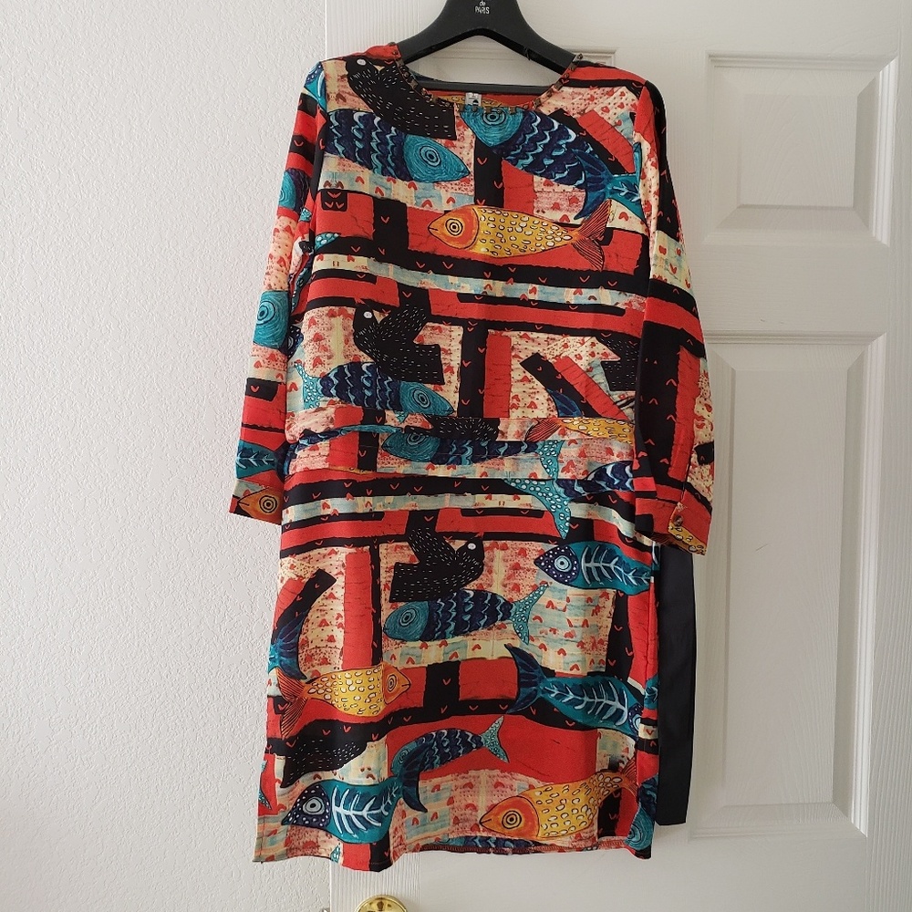 Fish patterned dress